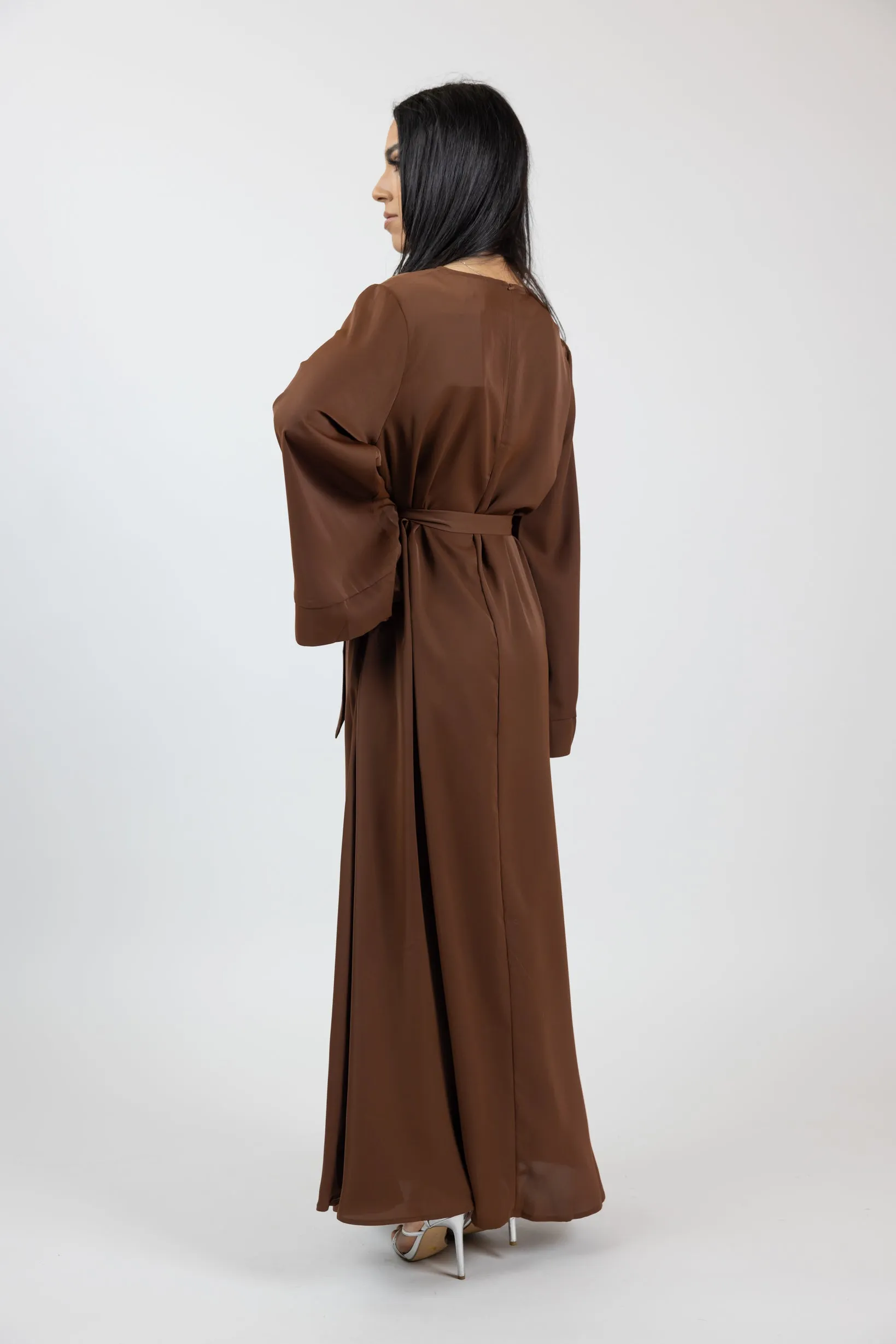 Open Sleeve Abaya - Shades of Brown