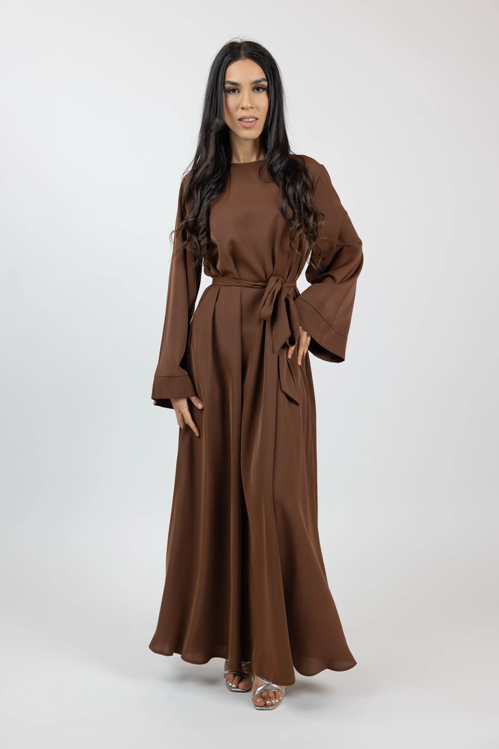 Open Sleeve Abaya - Shades of Brown