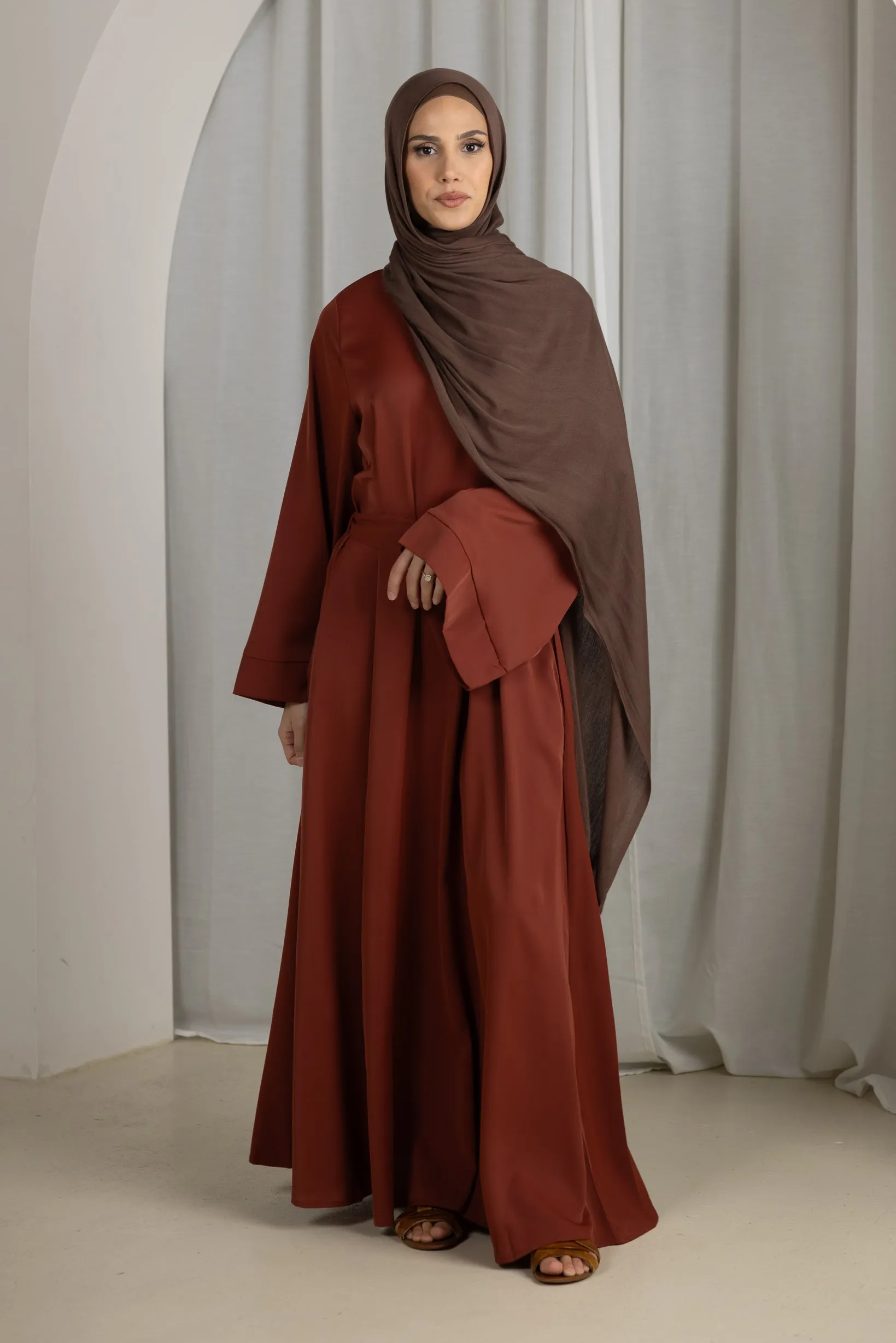 Open Sleeve Abaya - Shades of Brown