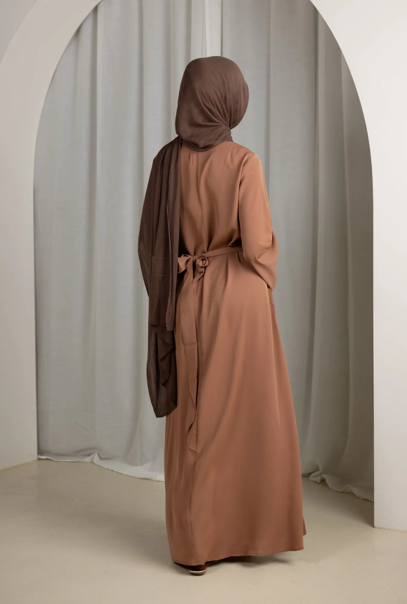 Open Sleeve Abaya - Shades of Brown