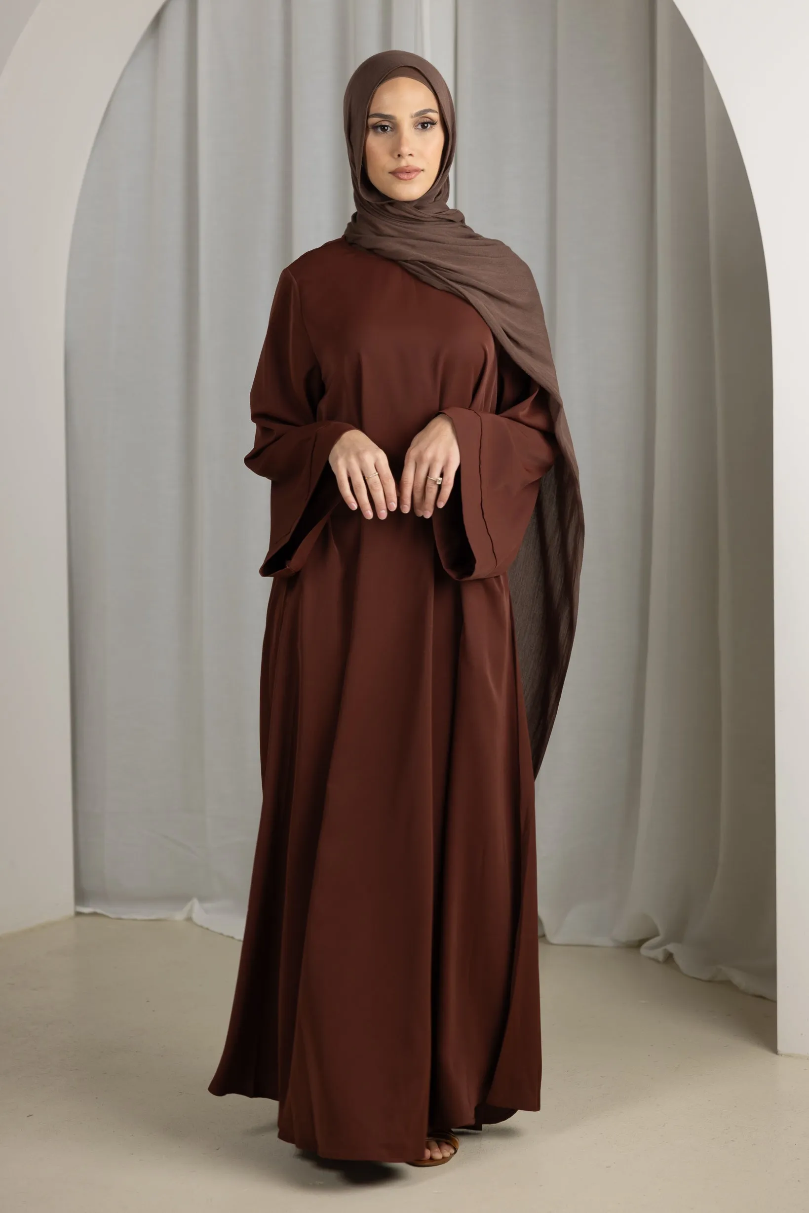 Open Sleeve Abaya - Shades of Brown