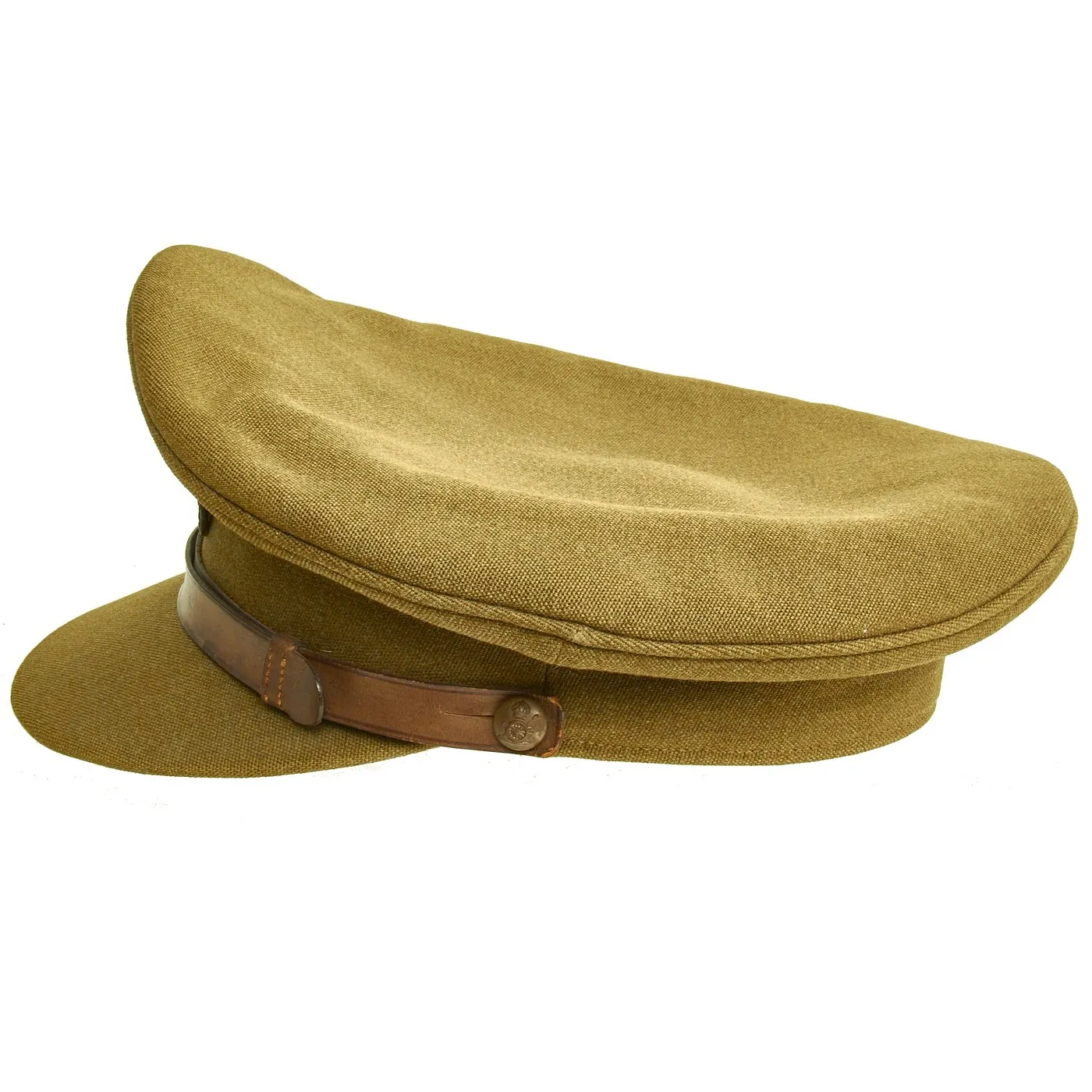 Original British WWII Royal Artillery Officer Peaked Visor Cap by Herbert Johnson Hatters