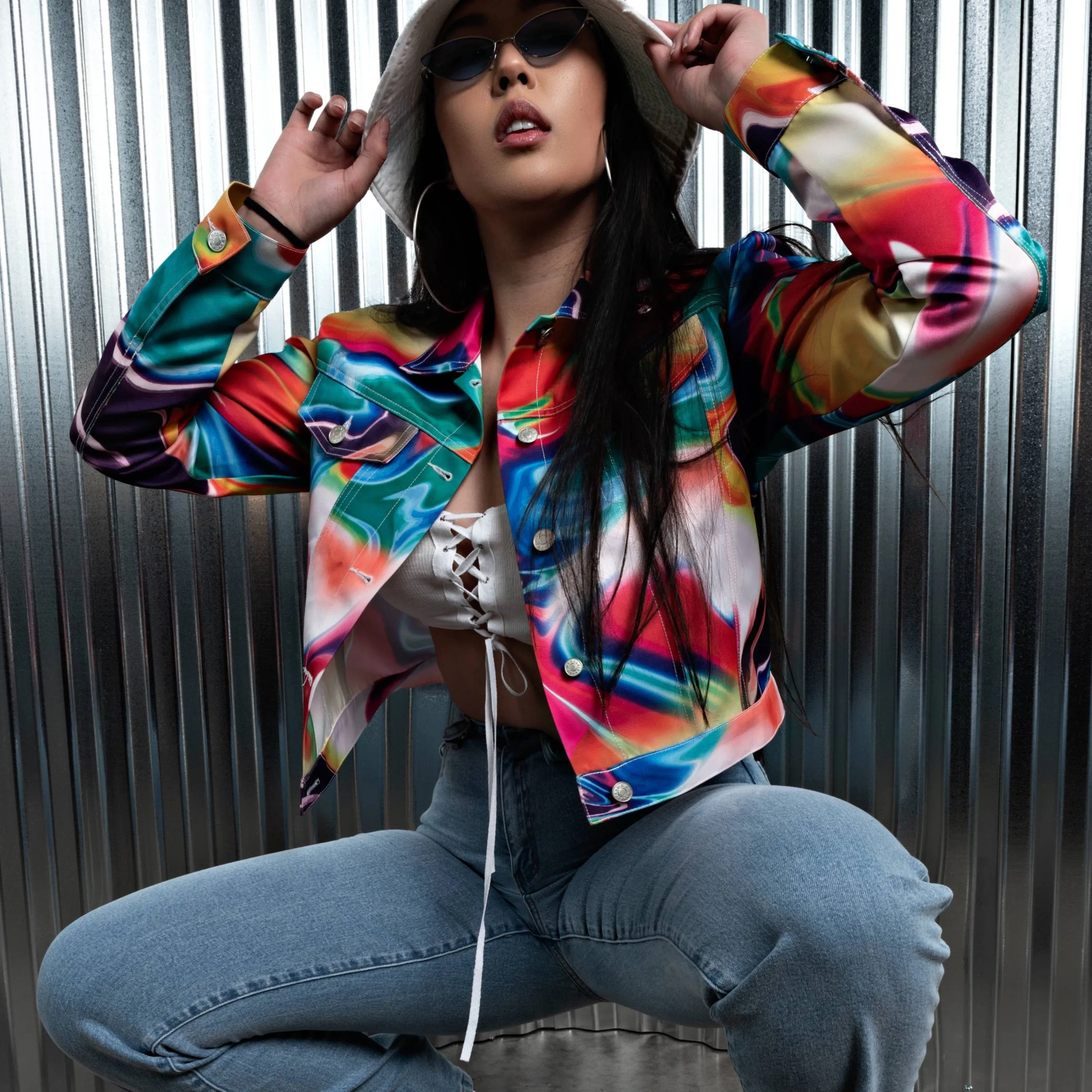 Paint Swirl Graphic Jacket