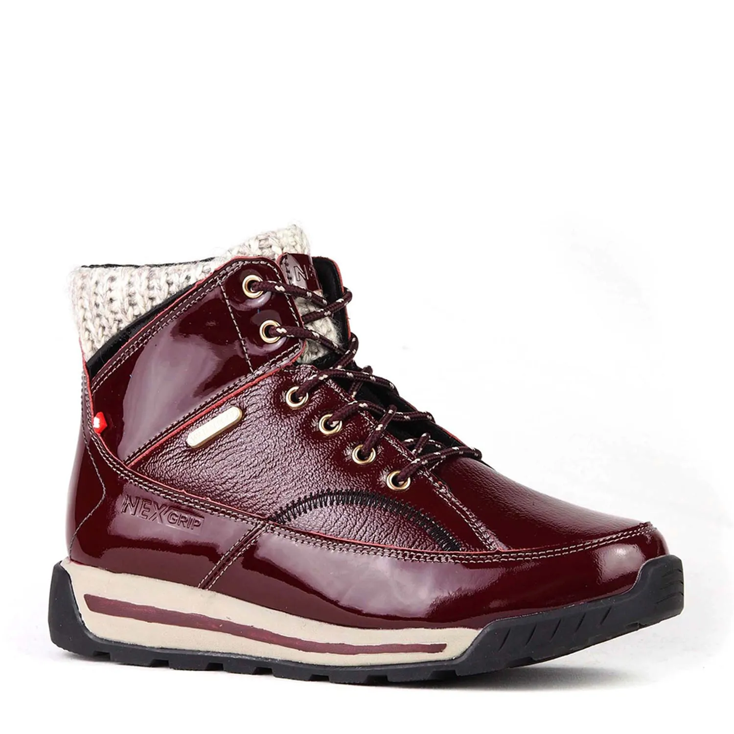 Patent Leather Short Winter Boots