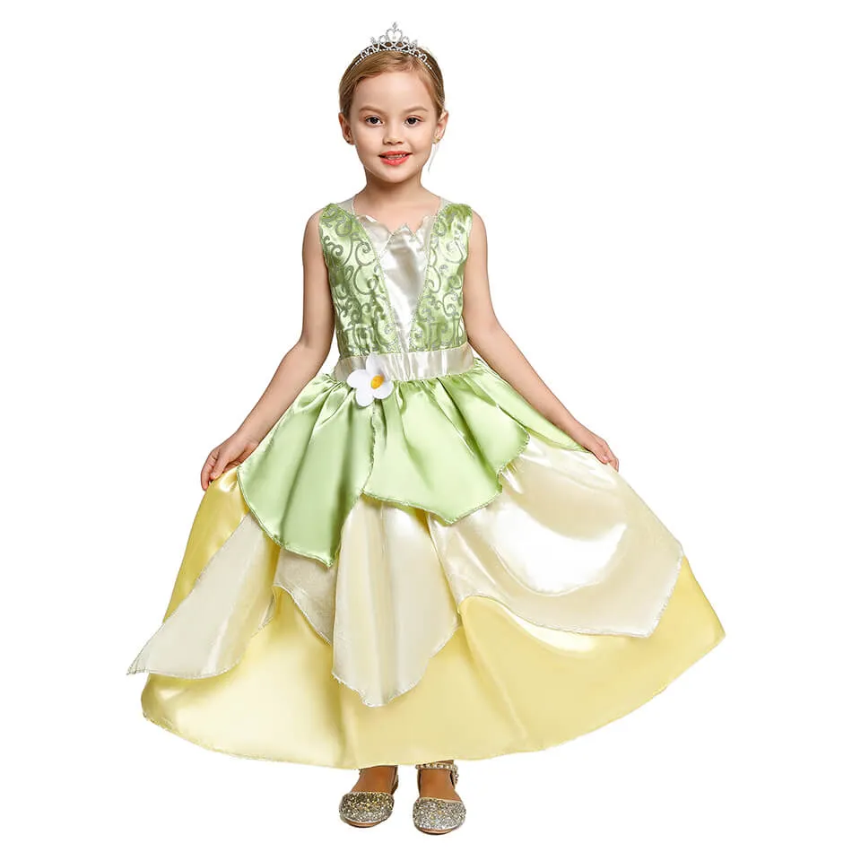 Princess Tiana Dress Role Playing Dresses Halloween Costume