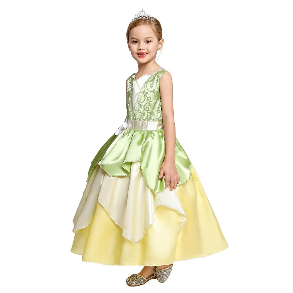 Princess Tiana Dress Role Playing Dresses Halloween Costume