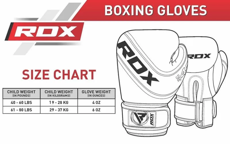 RDX Kids Boxing Gloves White/Black