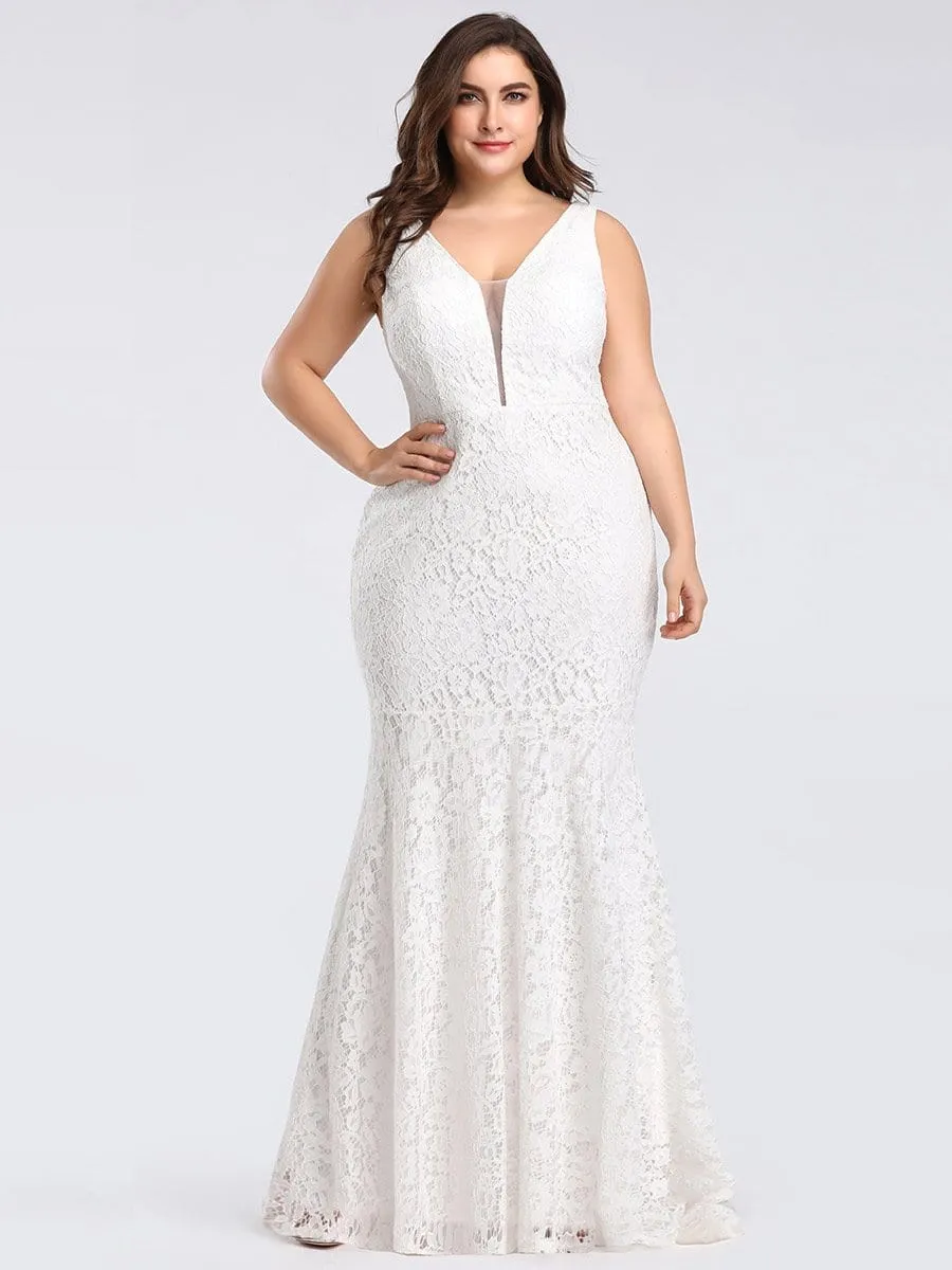 Sexy Fitted Lace Mermaid Evening Dress