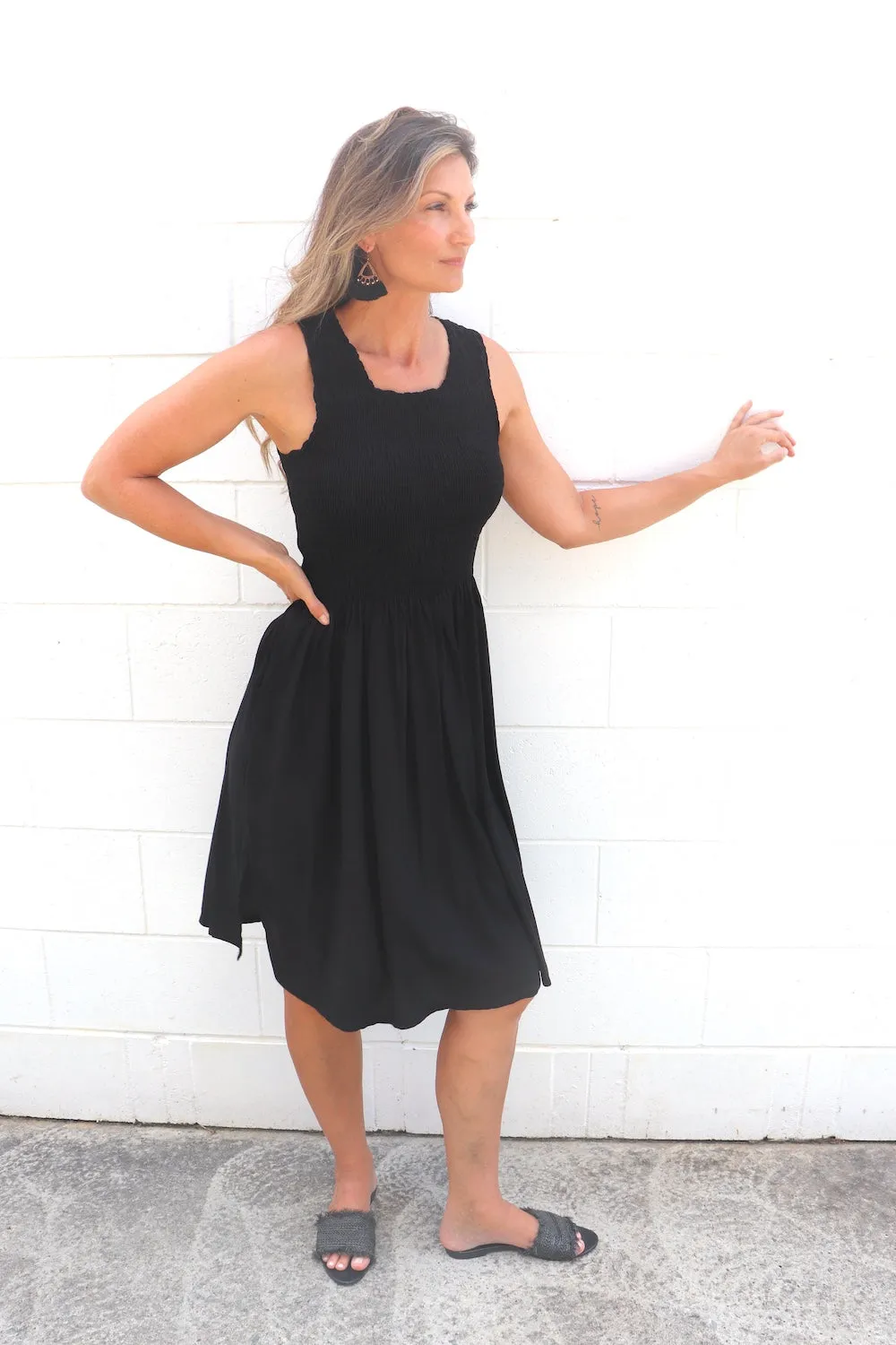 Sicily Summer Dress in Black