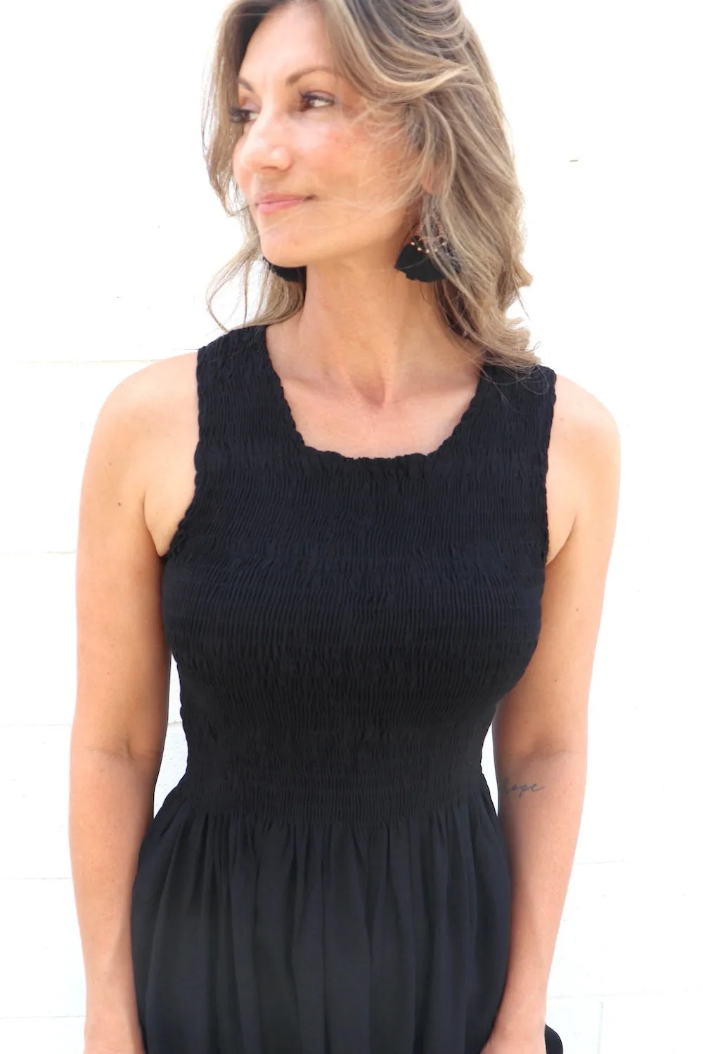 Sicily Summer Dress in Black