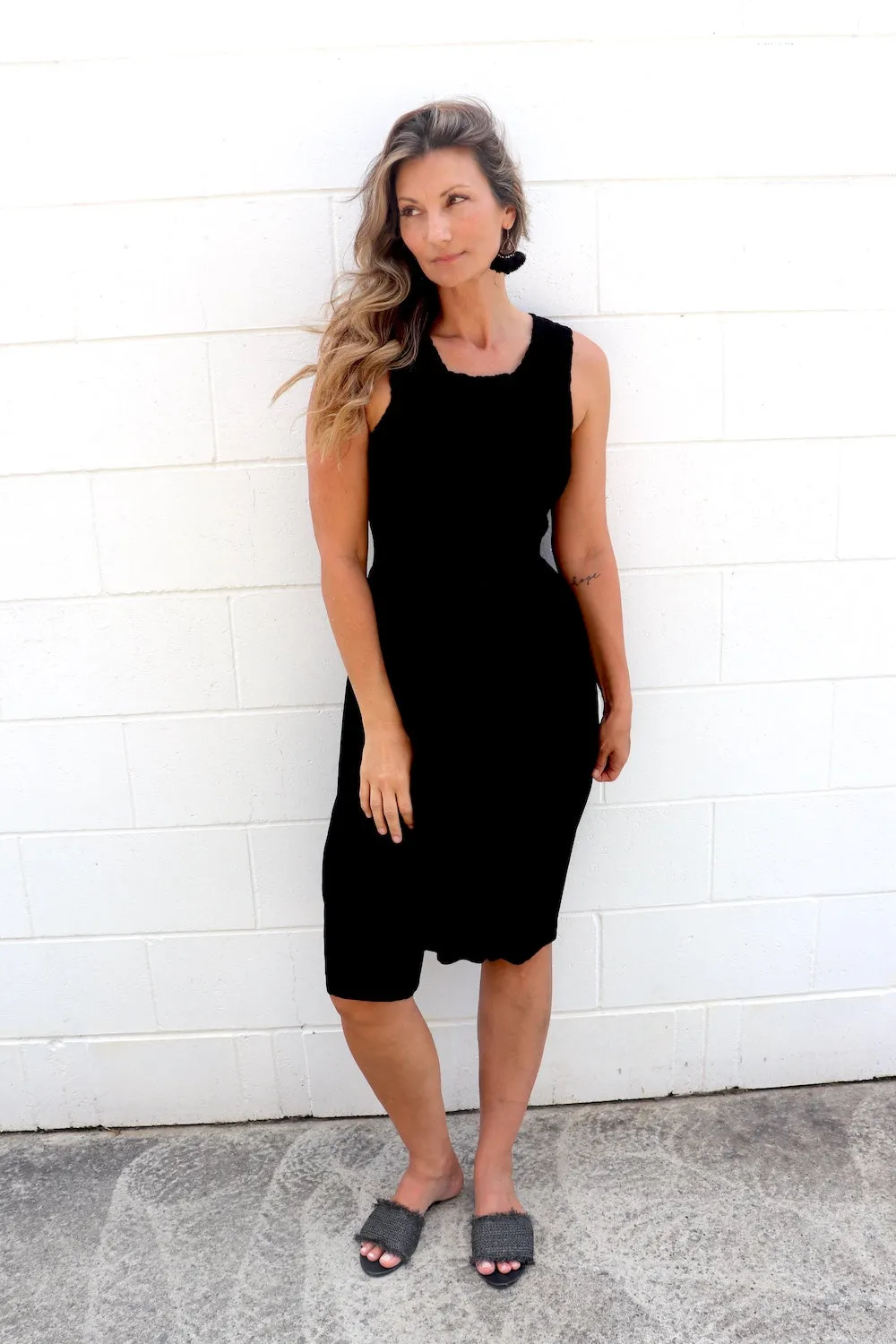 Sicily Summer Dress in Black