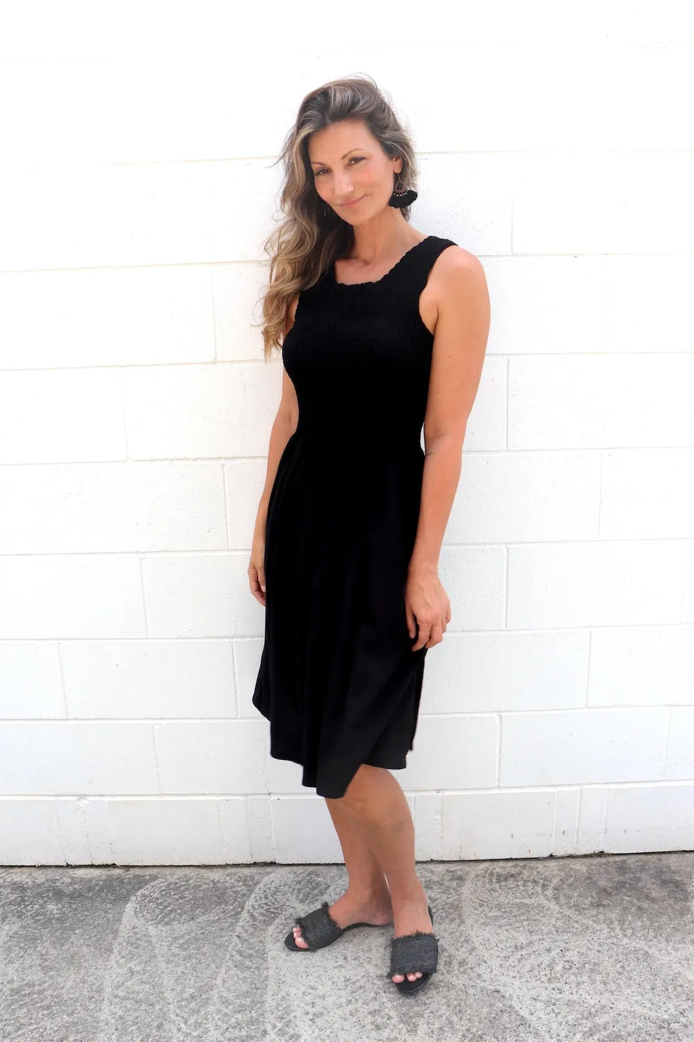 Sicily Summer Dress in Black