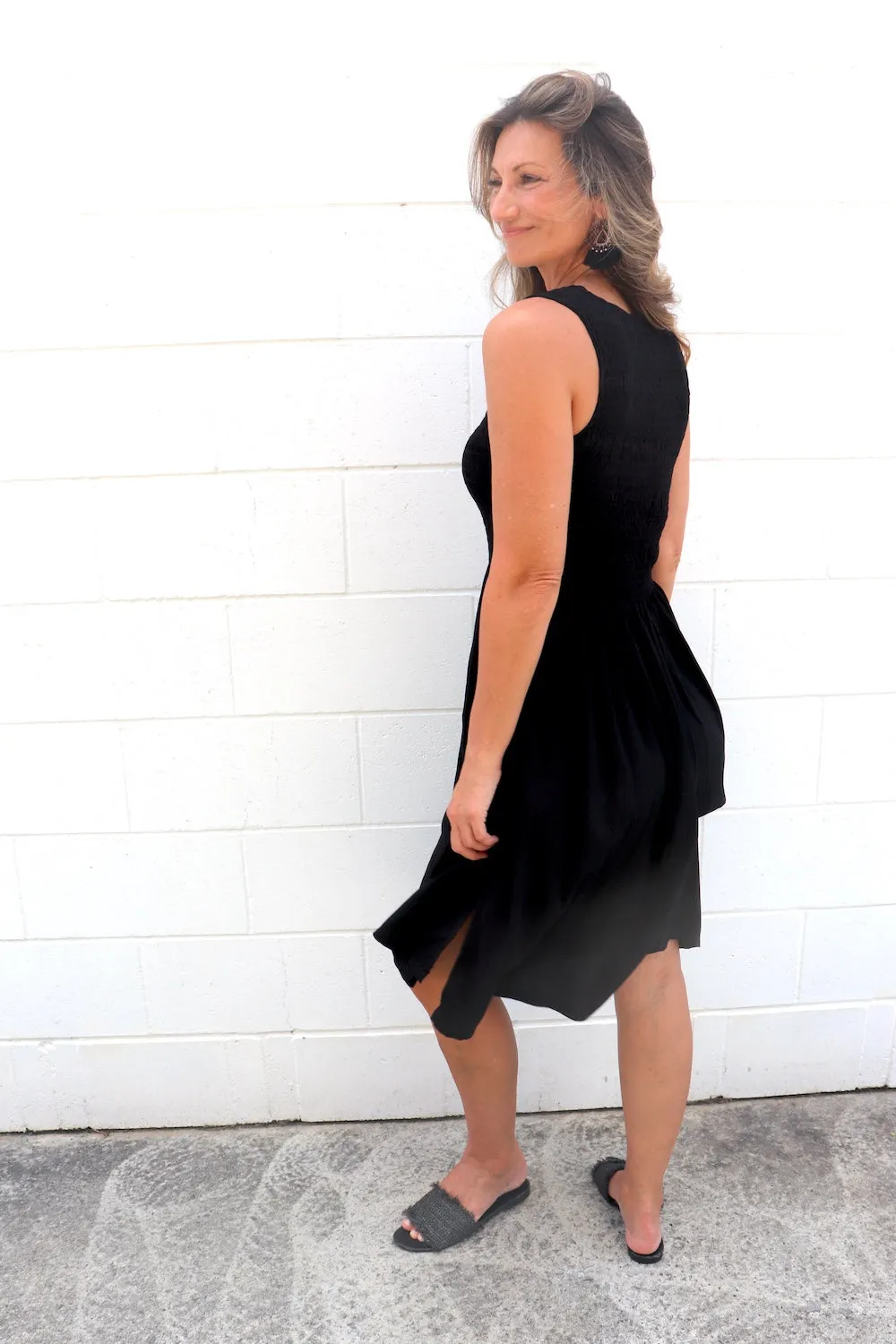 Sicily Summer Dress in Black