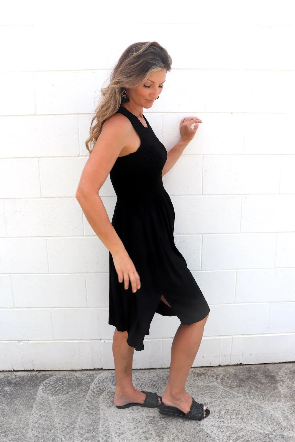 Sicily Summer Dress in Black