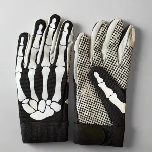 Skeleton Fabric Anti-Slip Mechanic Gloves