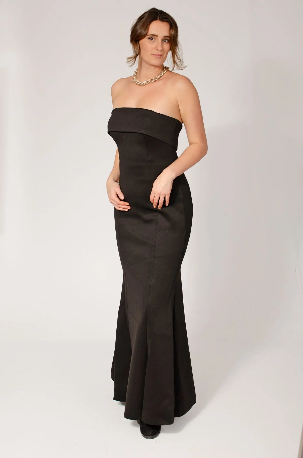 Strapless Lined Formal Maxi Dress