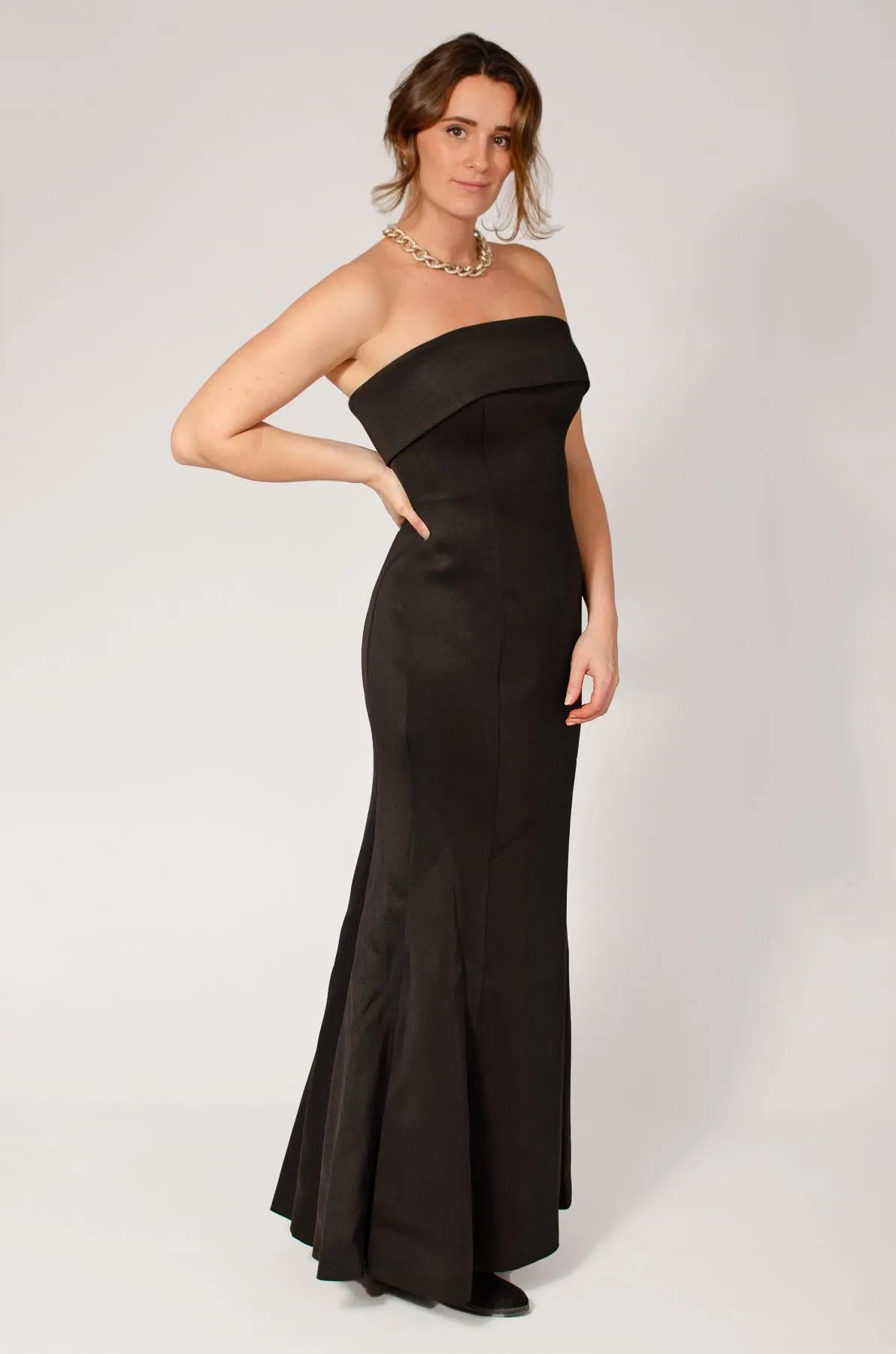 Strapless Lined Formal Maxi Dress