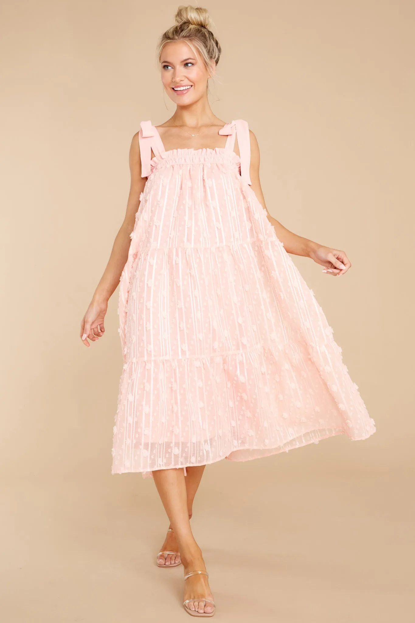 Sweet Lady Light Pink Midi Dress