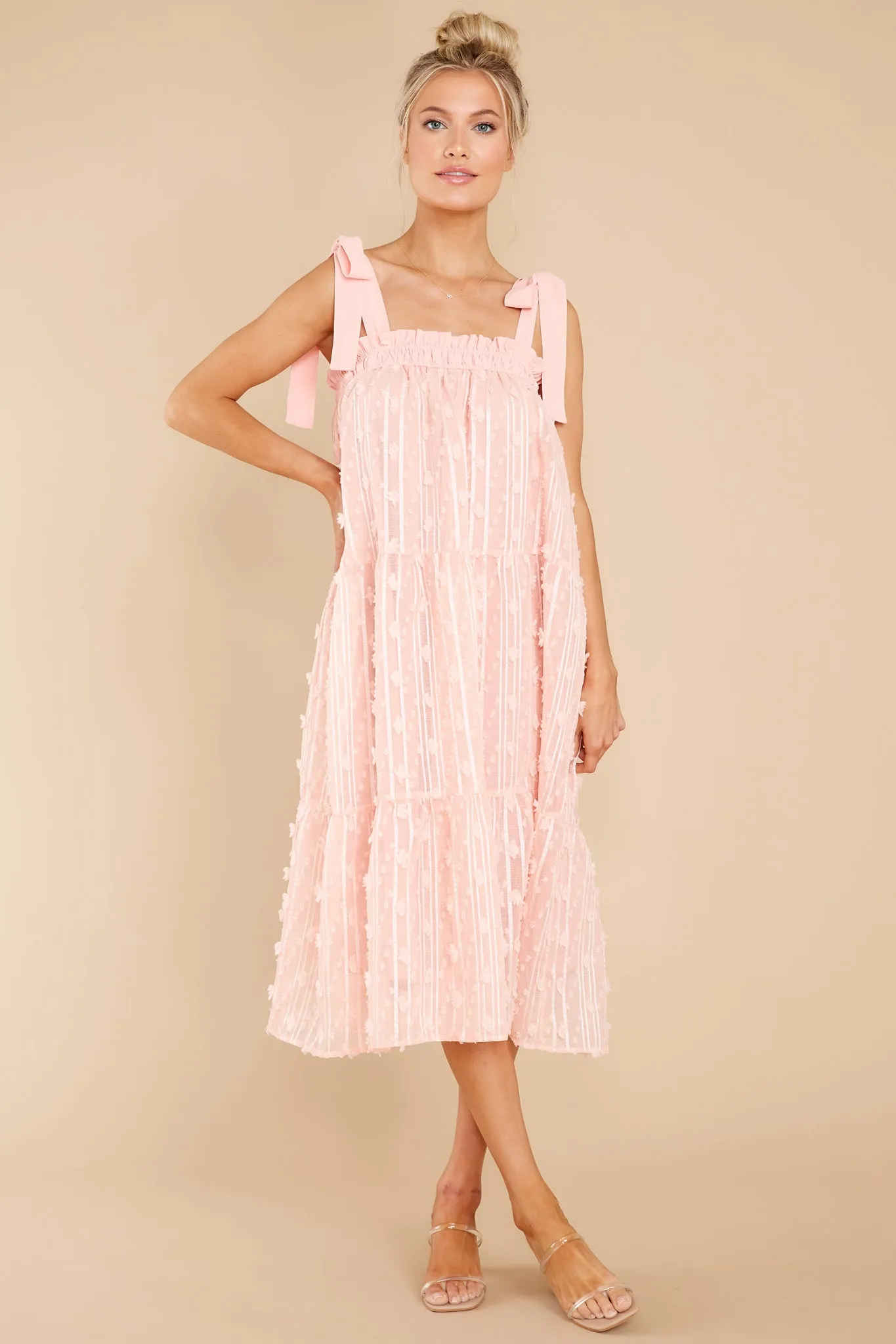 Sweet Lady Light Pink Midi Dress