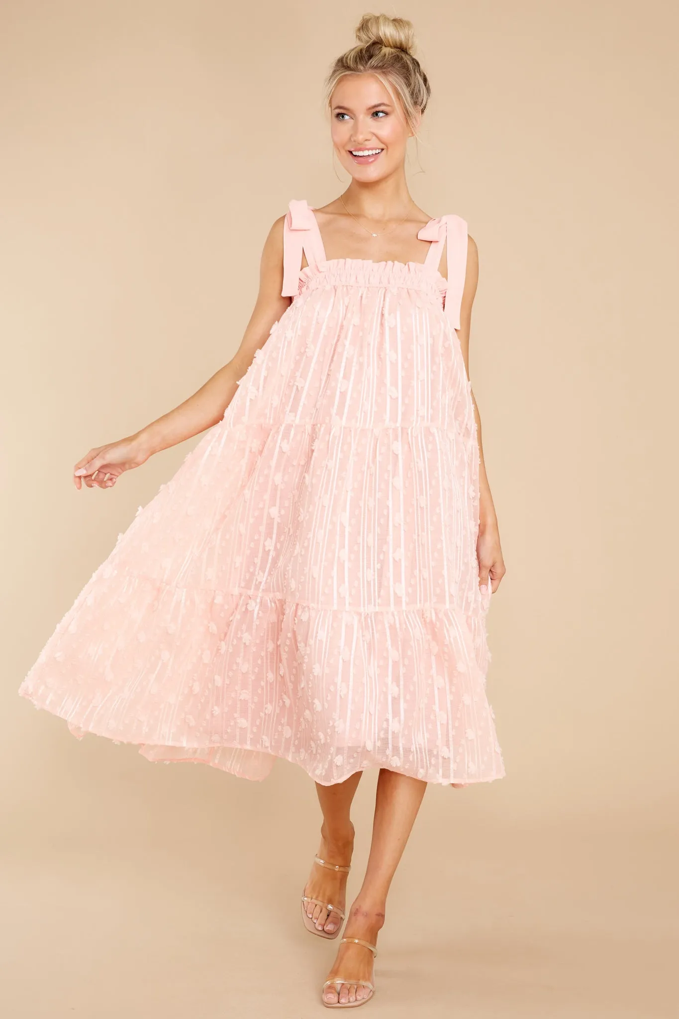 Sweet Lady Light Pink Midi Dress