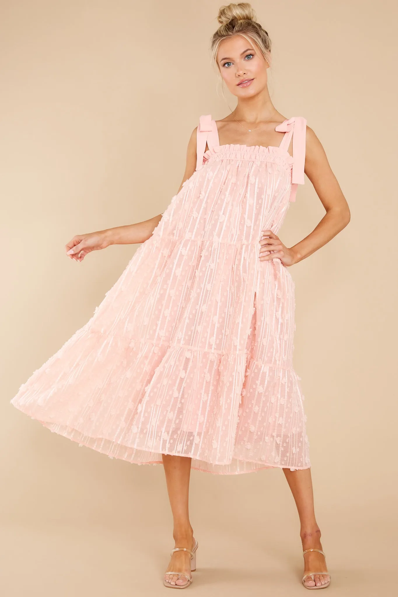 Sweet Lady Light Pink Midi Dress