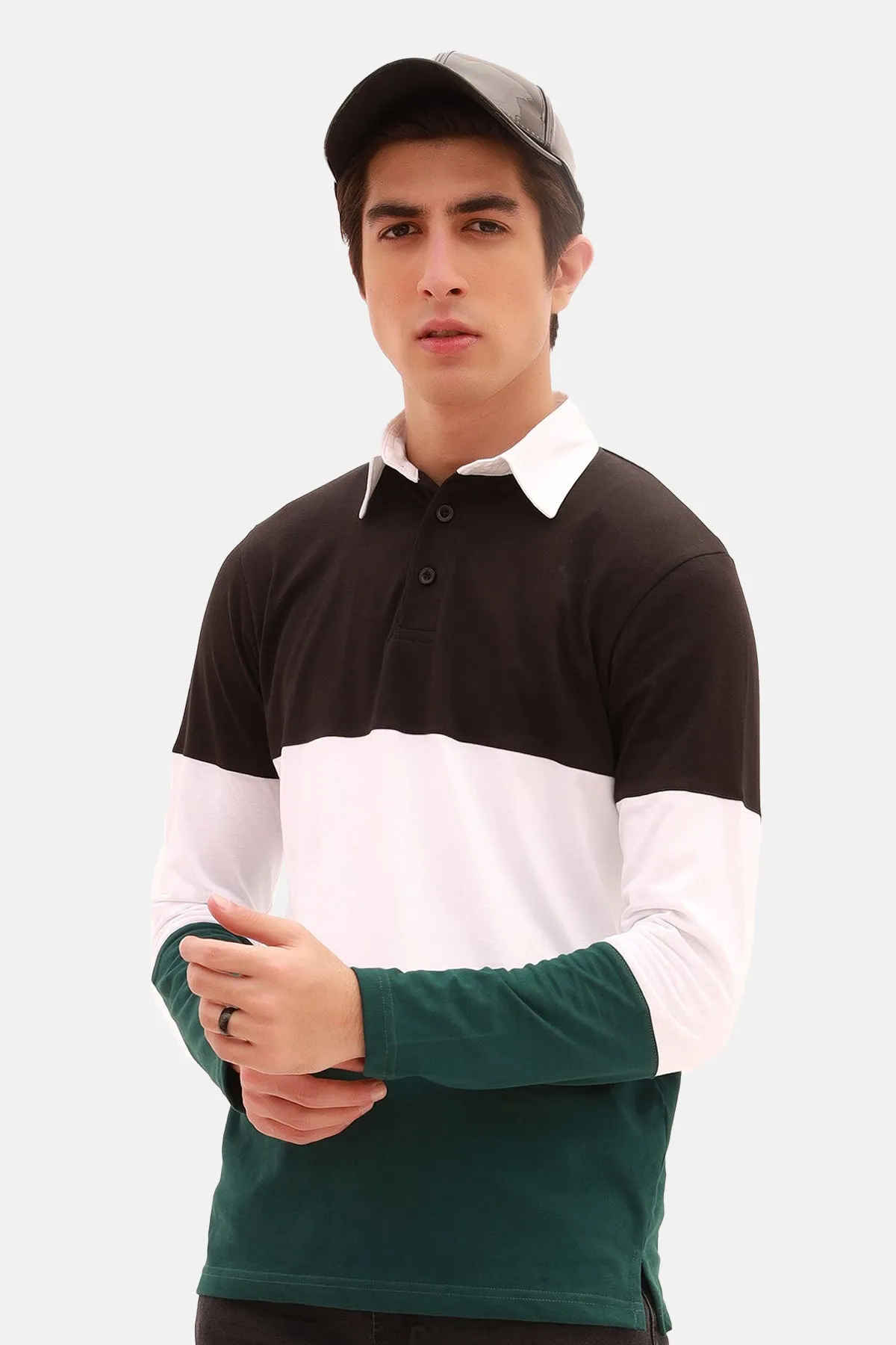 Teal Tri-Color Rugby Polo Shirt - S22 - MP0118R