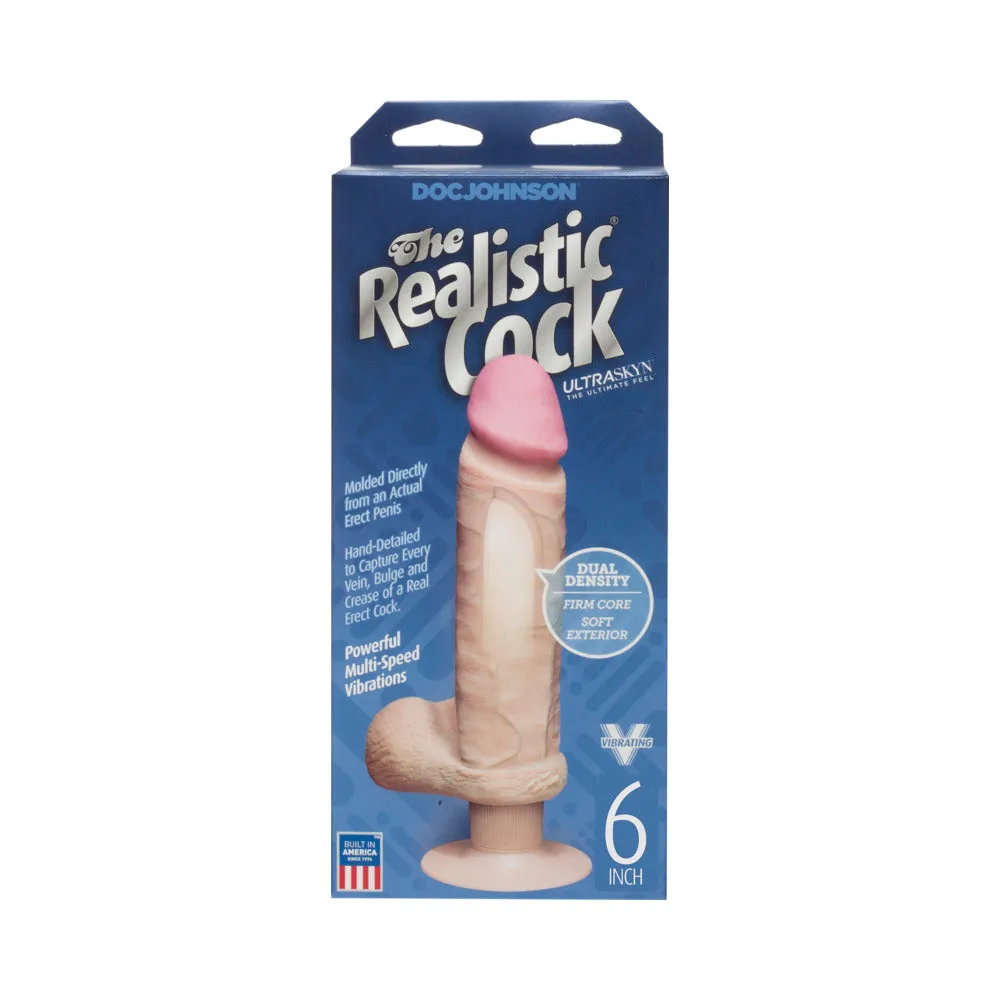 The Realistic Cock - UR3 - Vibrating 6 Inch White