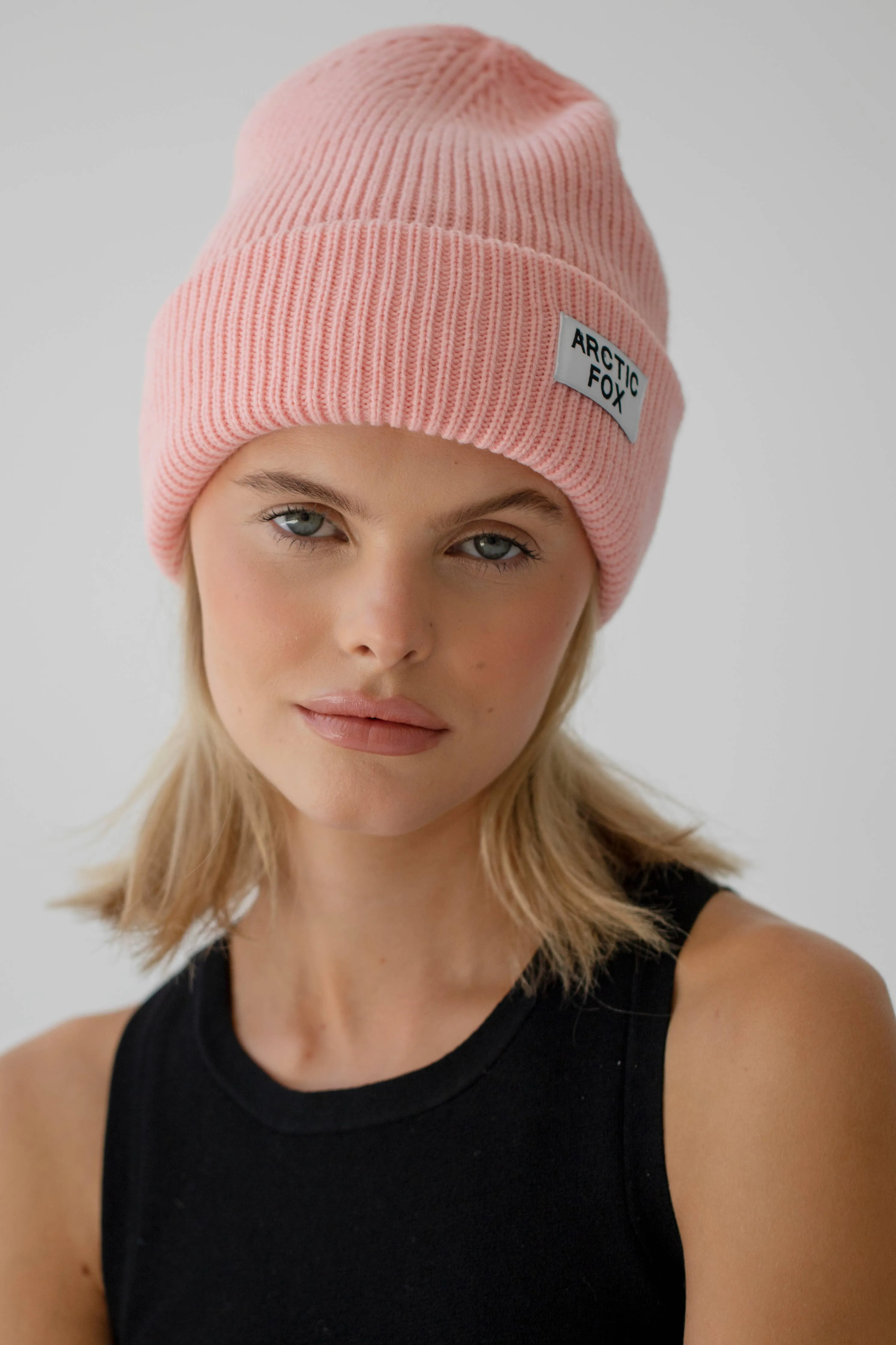 The Recycled Bottle Beanie - Pastel Pink - AW22