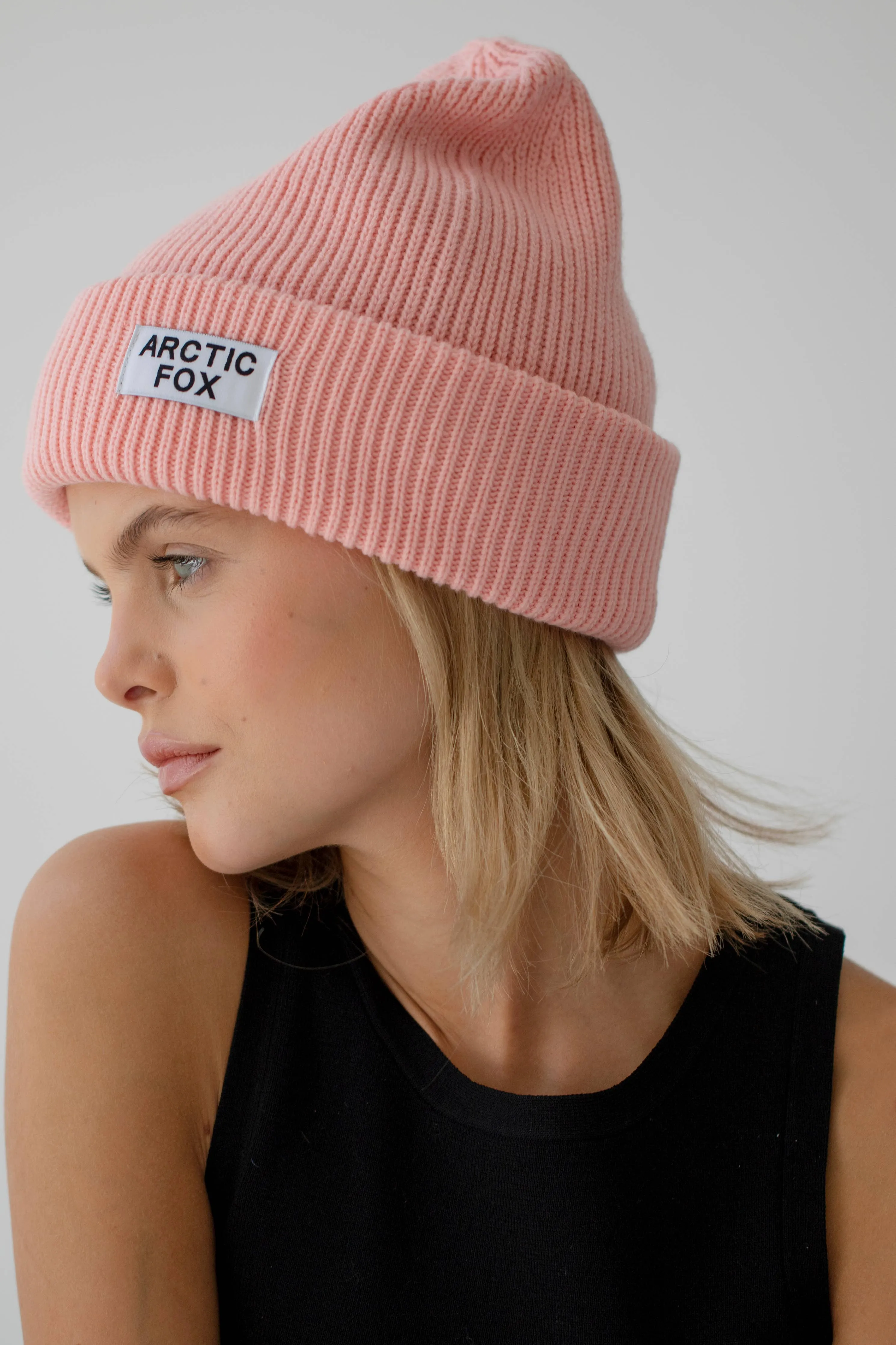 The Recycled Bottle Beanie - Pastel Pink - AW22