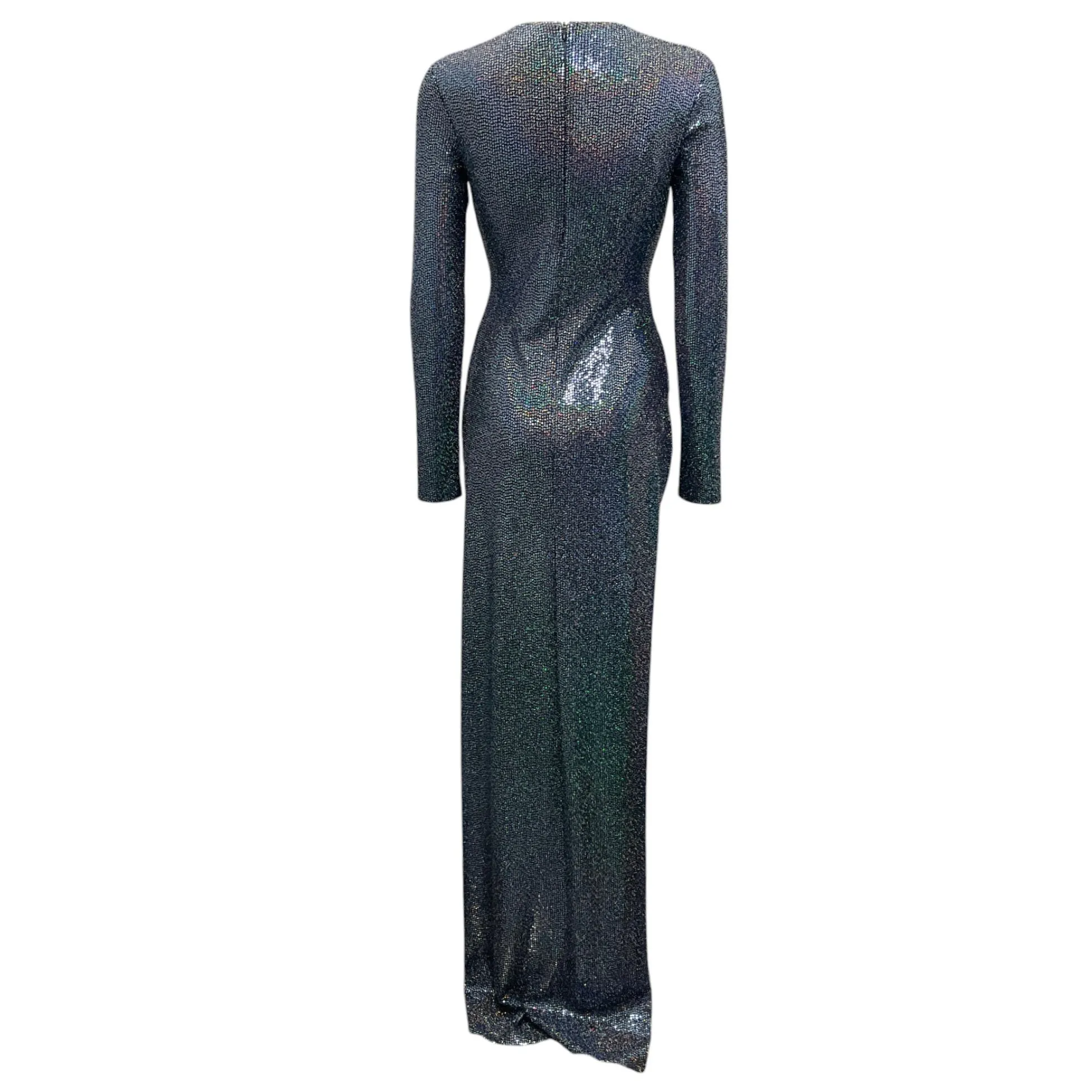 The Sei Metallic Hologram Long Sleeved Gown / Formal Dress