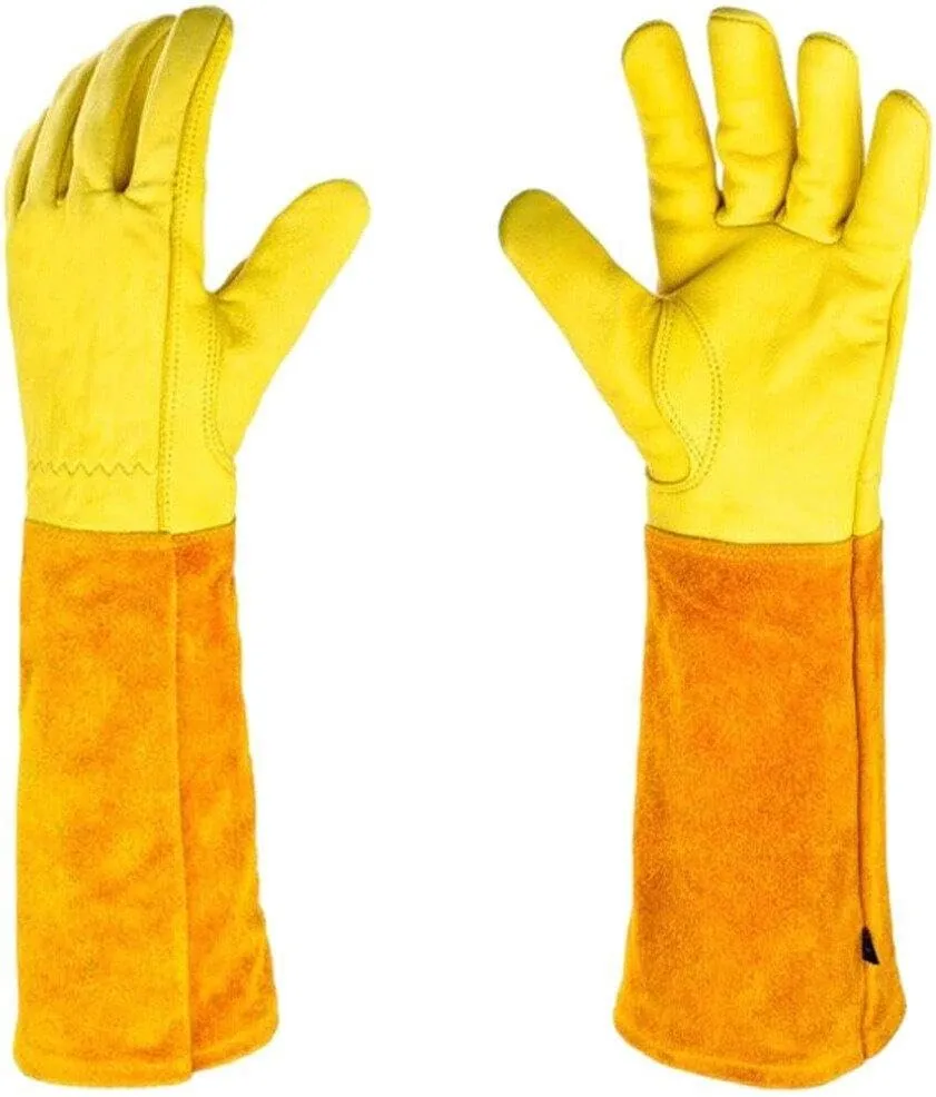 Thorn Proof Long Garden Gloves XL -Yellow