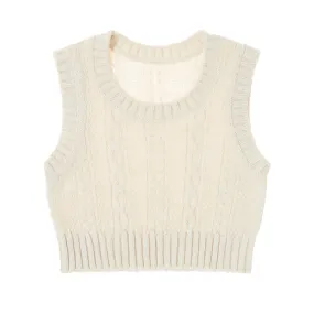 Tocoto Vintage Off White Knitted Vest