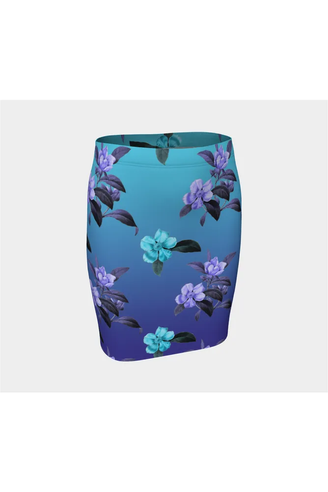 Twilight Floral Fitted Skirt