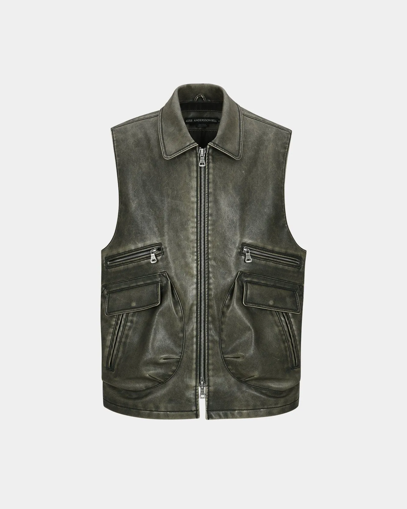 UNISEX ETNA FAUX LEATHER VEST awa651u(KHAKI)