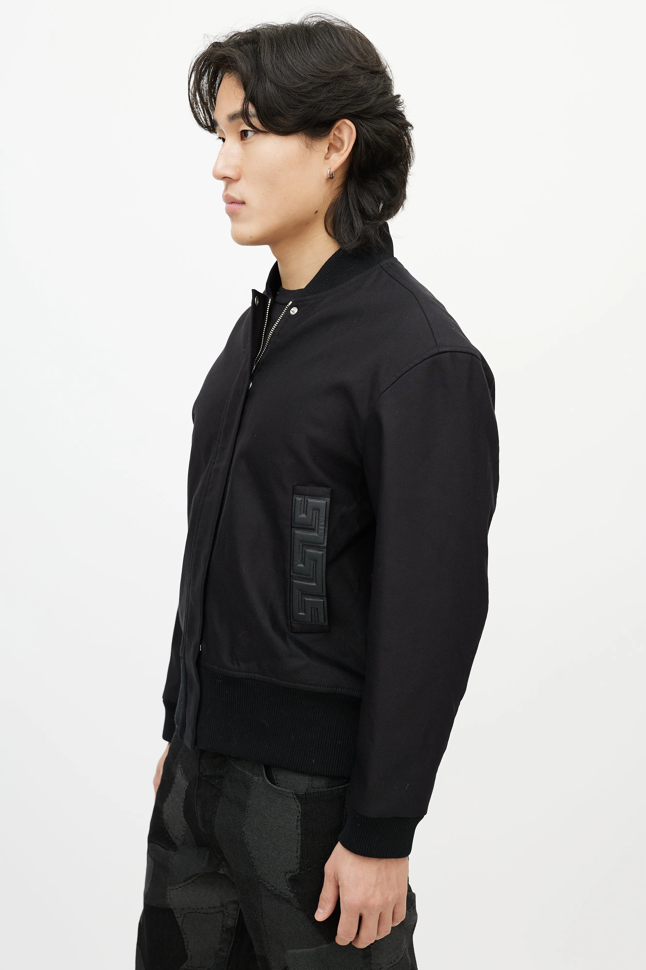 Versus Black Greca Bomber Jacket