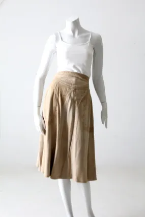 vintage leather wrap skirt