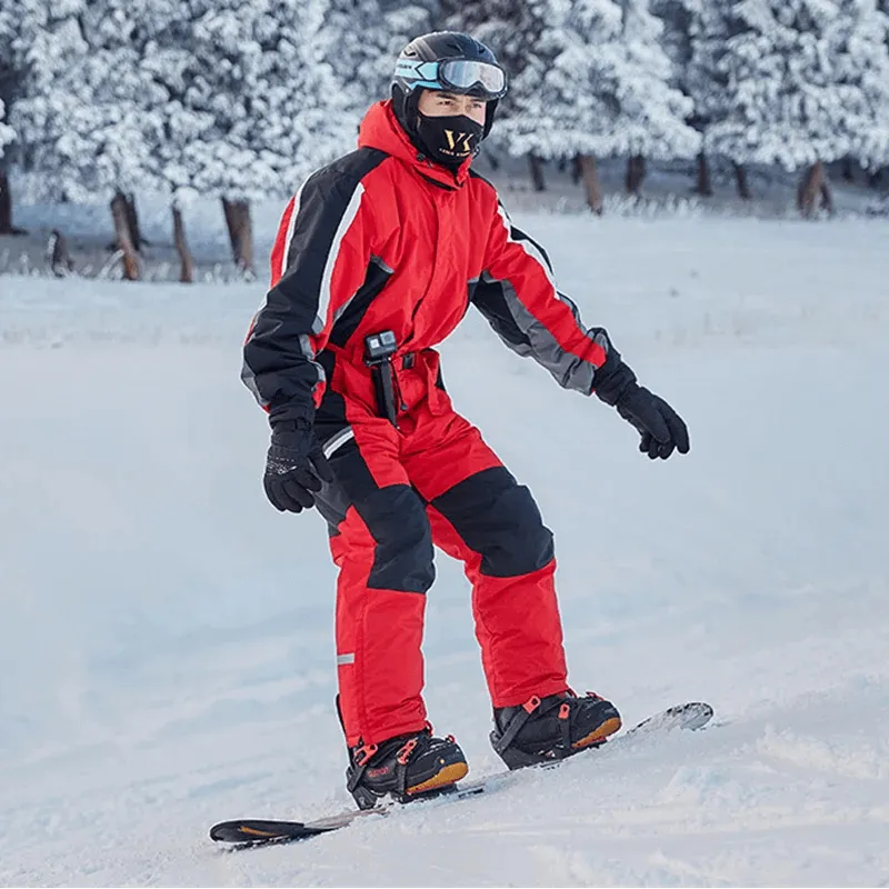 Waterproof Warm Ski Jumpsuit with Fleece Lining - SF2052