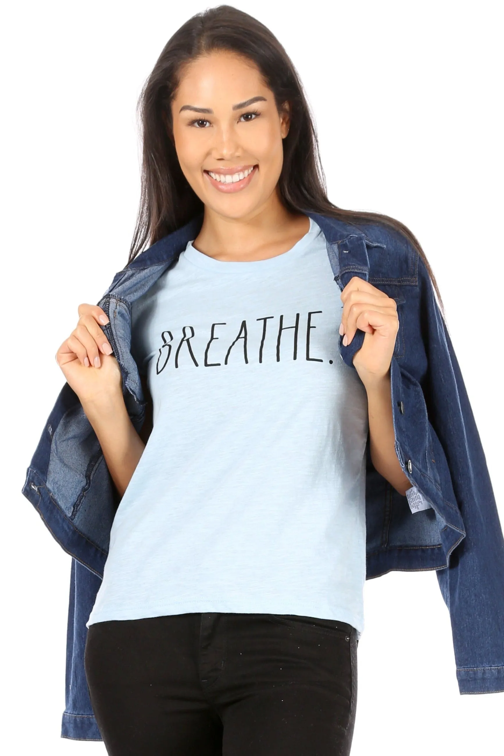 Women's "BREATHE" Short Sleeve Classic Slub T-Shirt