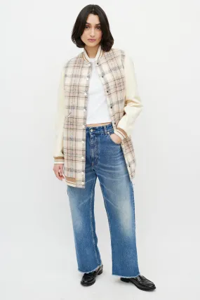 Yellow Plaid Bomber Jacket