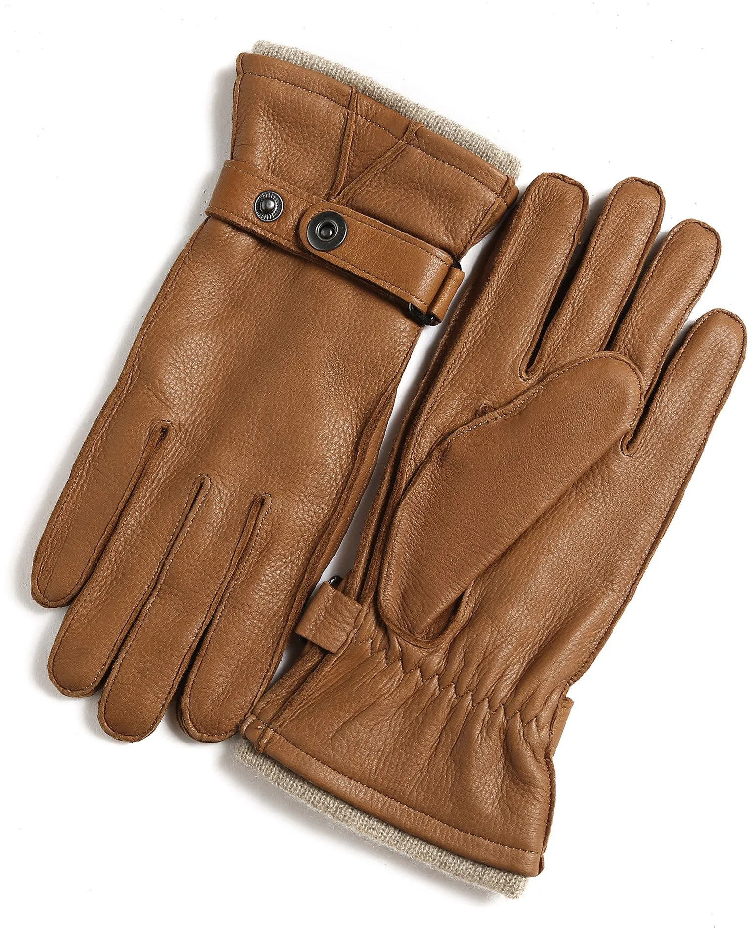 YISEVEN Men's Cashmere Deerskin Leather Gloves