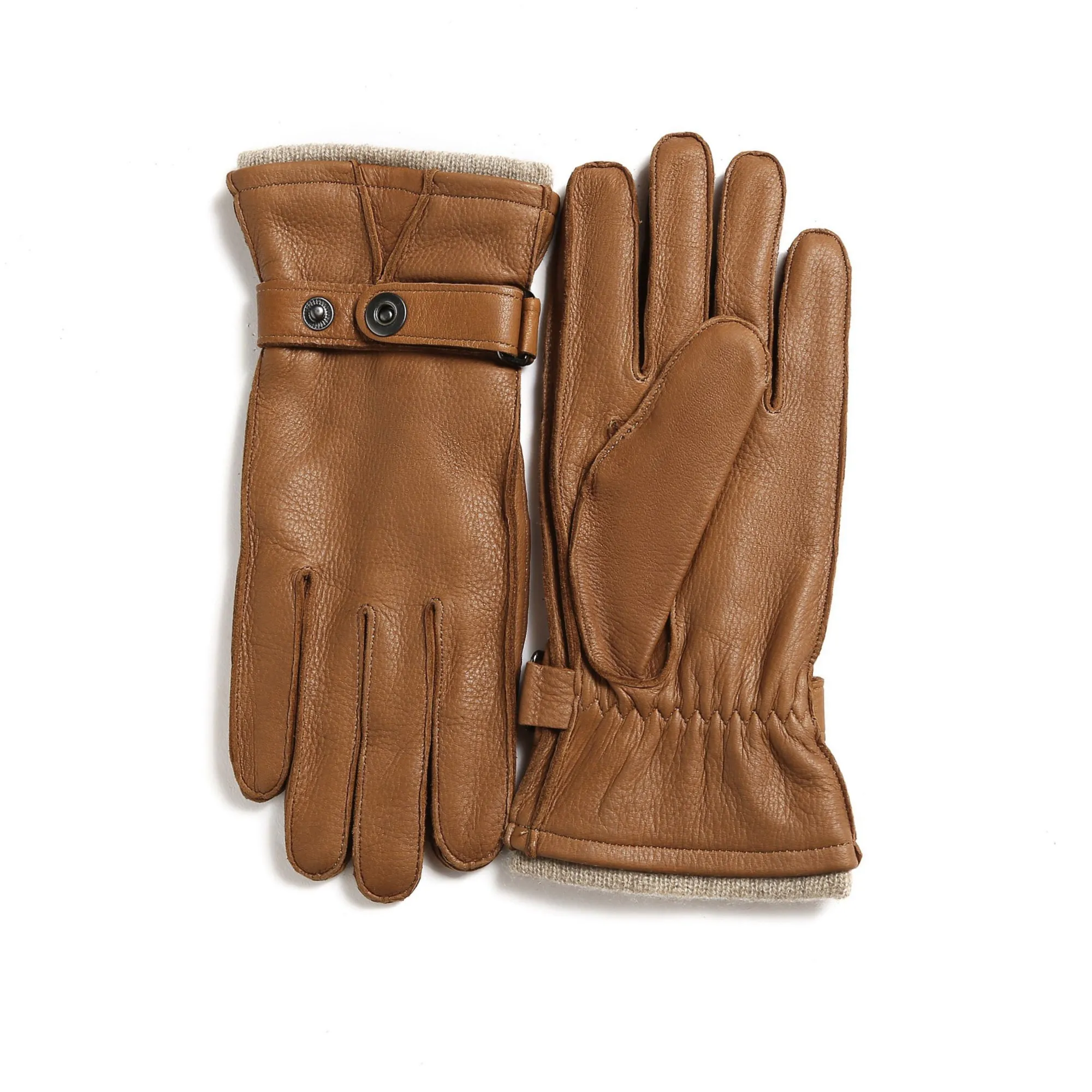 YISEVEN Men's Cashmere Deerskin Leather Gloves