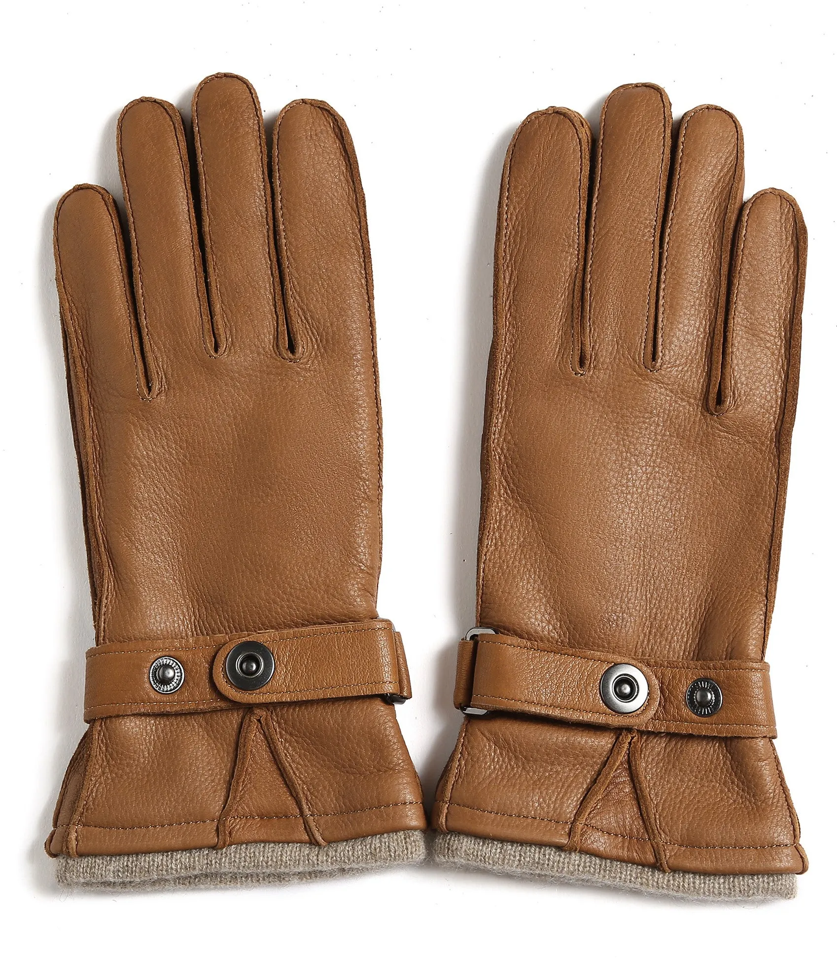 YISEVEN Men's Cashmere Deerskin Leather Gloves